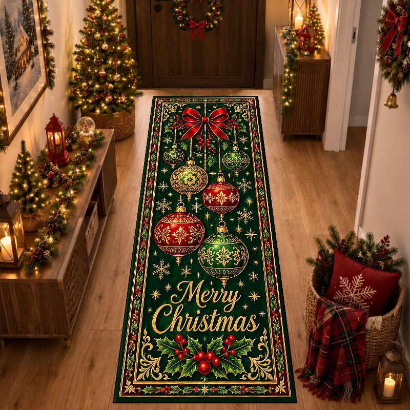 Commercial Fabric Printing Machine - سجادة أرضية طويلة بتصميم عيد الميلاد،