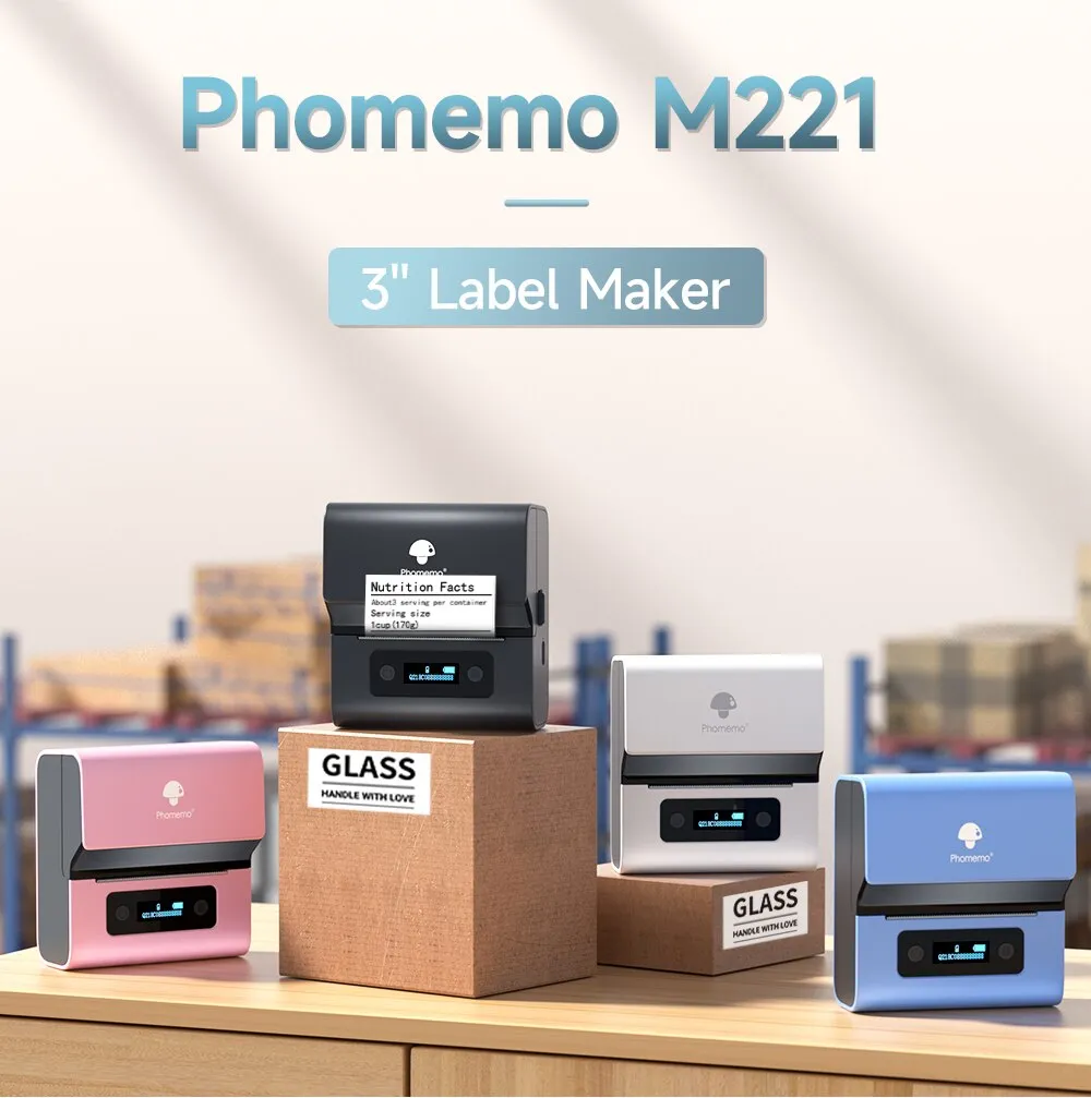 Real Phomemo M221 3 بوصة مقاوم - مراجعة Label Maker وسعره