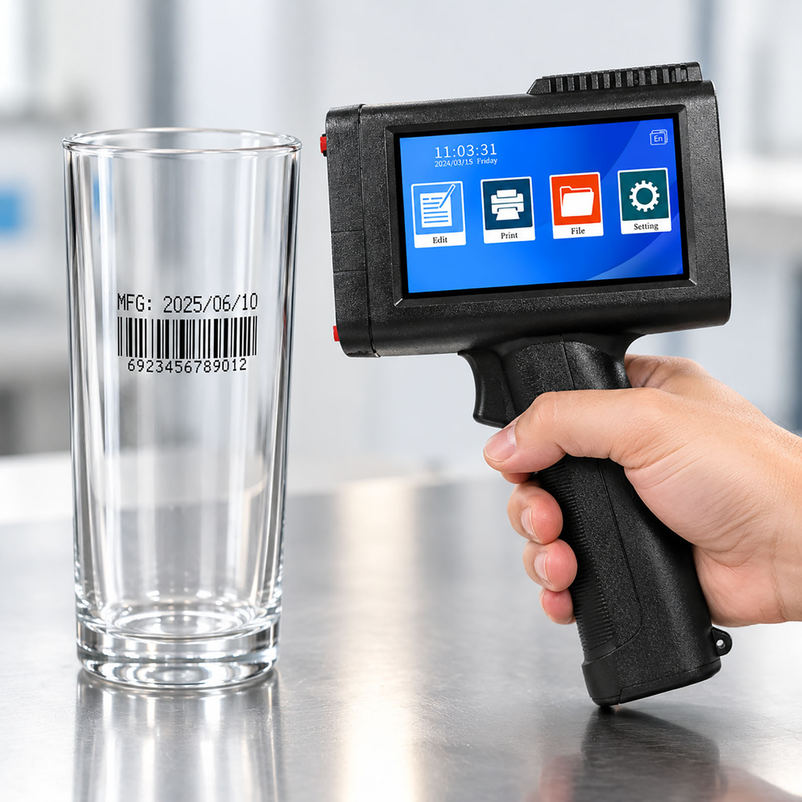 طابعة نفث الحبر المحمولة ZM-C1 - مراجعة Barcode Printer وسعره