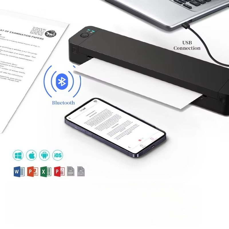 طابعة A4 محمولة جديدة 300 ديسي - مراجعة Thermal Printer وسعره